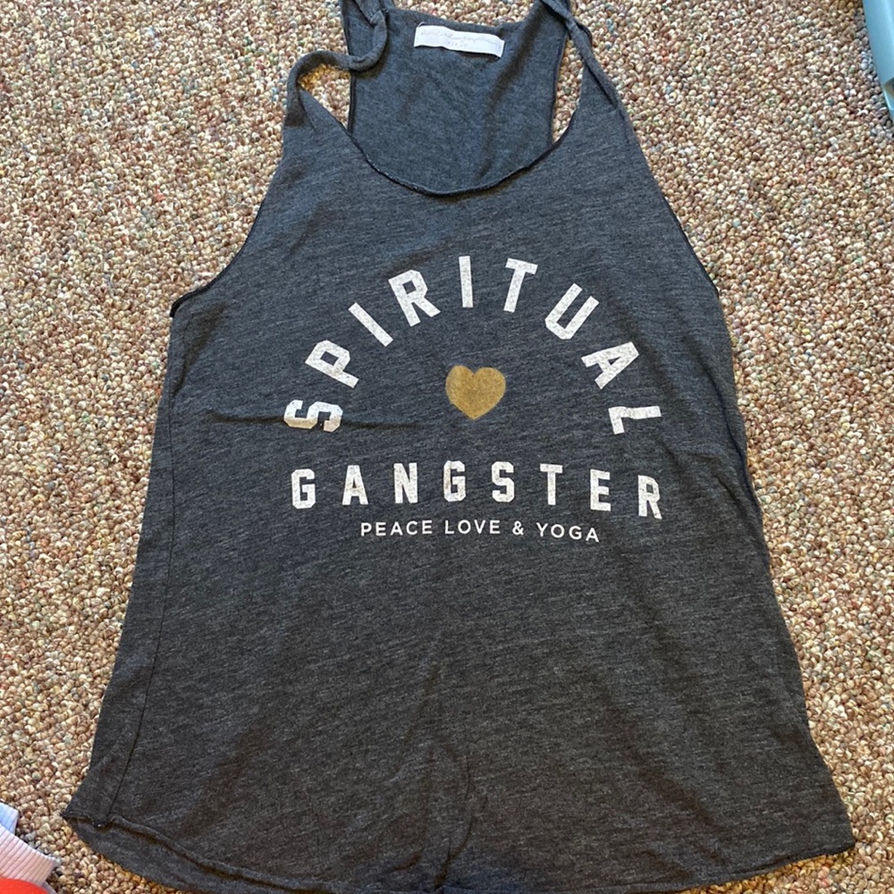 Spiritual gangster peace love yoga tank